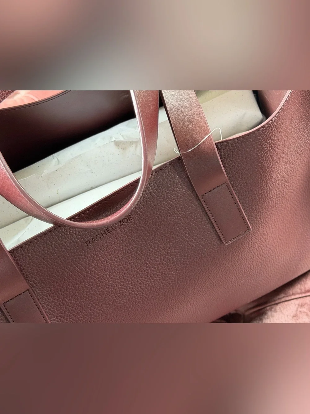BRAND NEW - Rachel Zoe Leather Tote - Deep RED